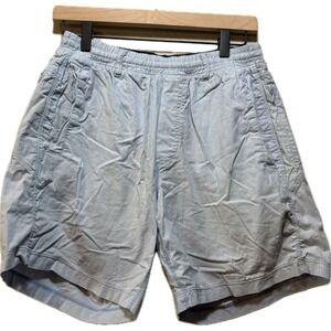Birddogs Mens Shorts Light Blue Elastic Waist Zipper‎ Pockets Lined Size Medium